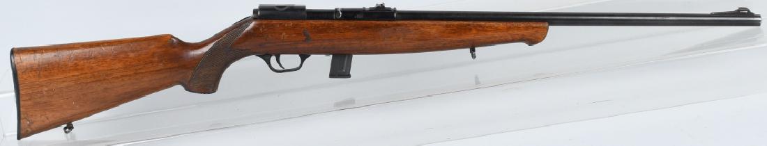 BERETTA .22 SEMI AUTO RIFLE: SN D20114, 20 1/2" barrel with excellent bore. 22. LR caliber, 85% finish, checkered wood stock with bumps and bruises. action works well. Has importer address. Very Good*