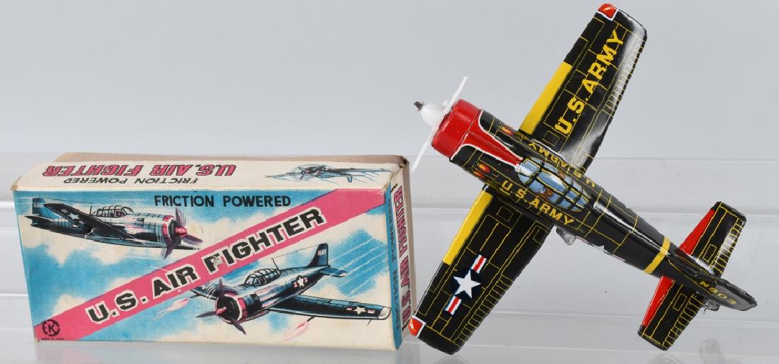 JAPAN tin friction U.S. ARMY AIRPLANE w/ BOX (1 of 6)