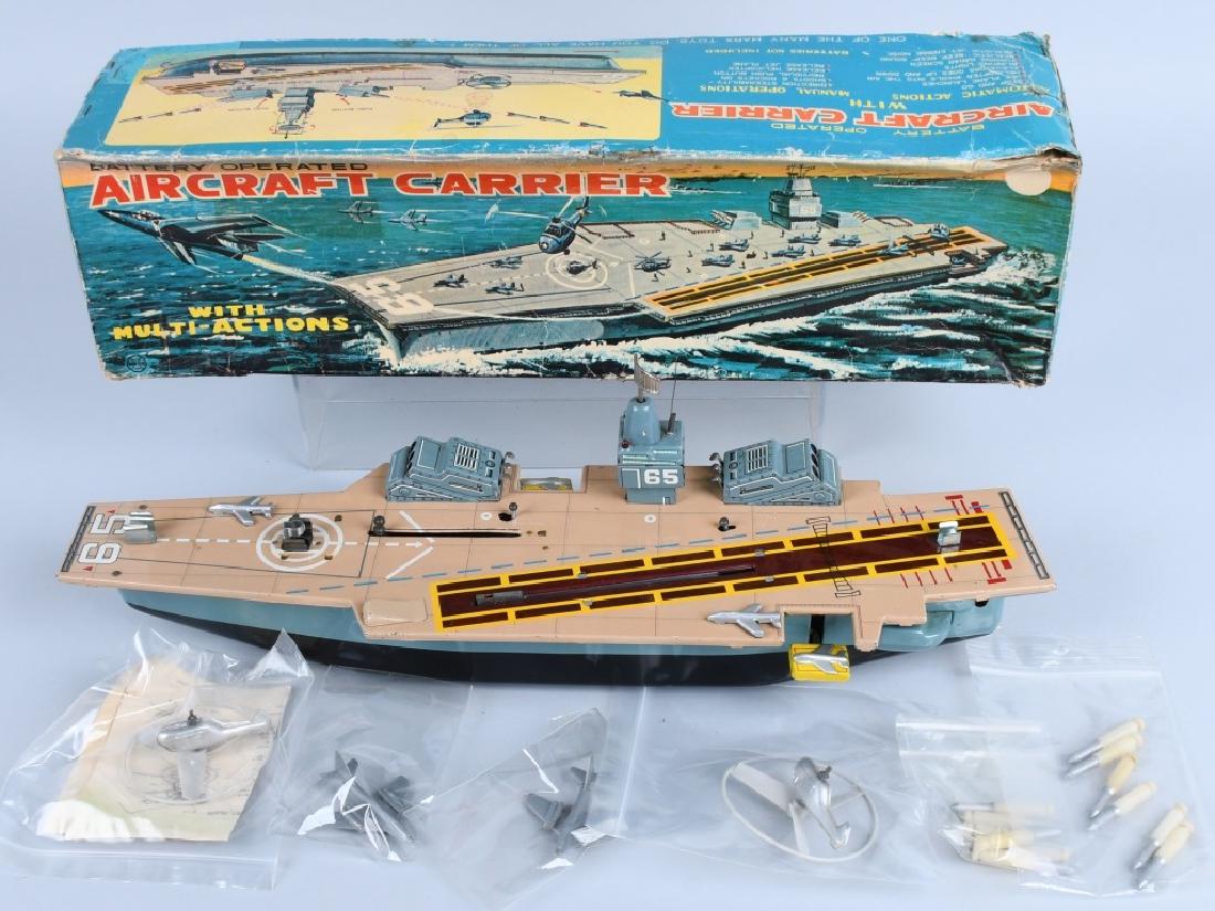 MARX Battery Op tin AIRCRAFT CARRIER, BOXED (1 of 10)