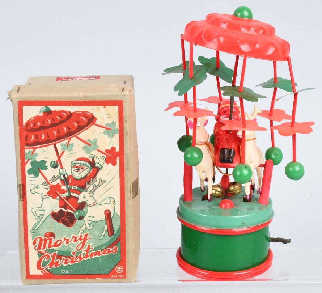 JAPAN Celluloid Windup SANTA CLAUS w/ BOX (1 of 8)