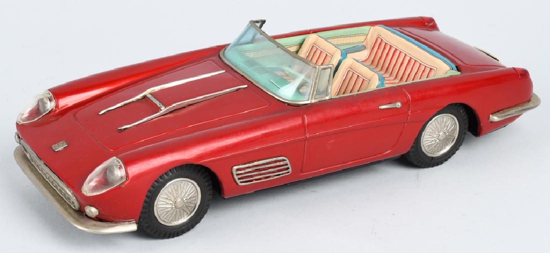 BANDAI - 萬代屋 フェラーリ スーパーアメリカ銀色リペイントtinブリキtoy car箱無 萬代屋 フェラーリ スーパーアメリカ銀色リペイントtinブリキtoy