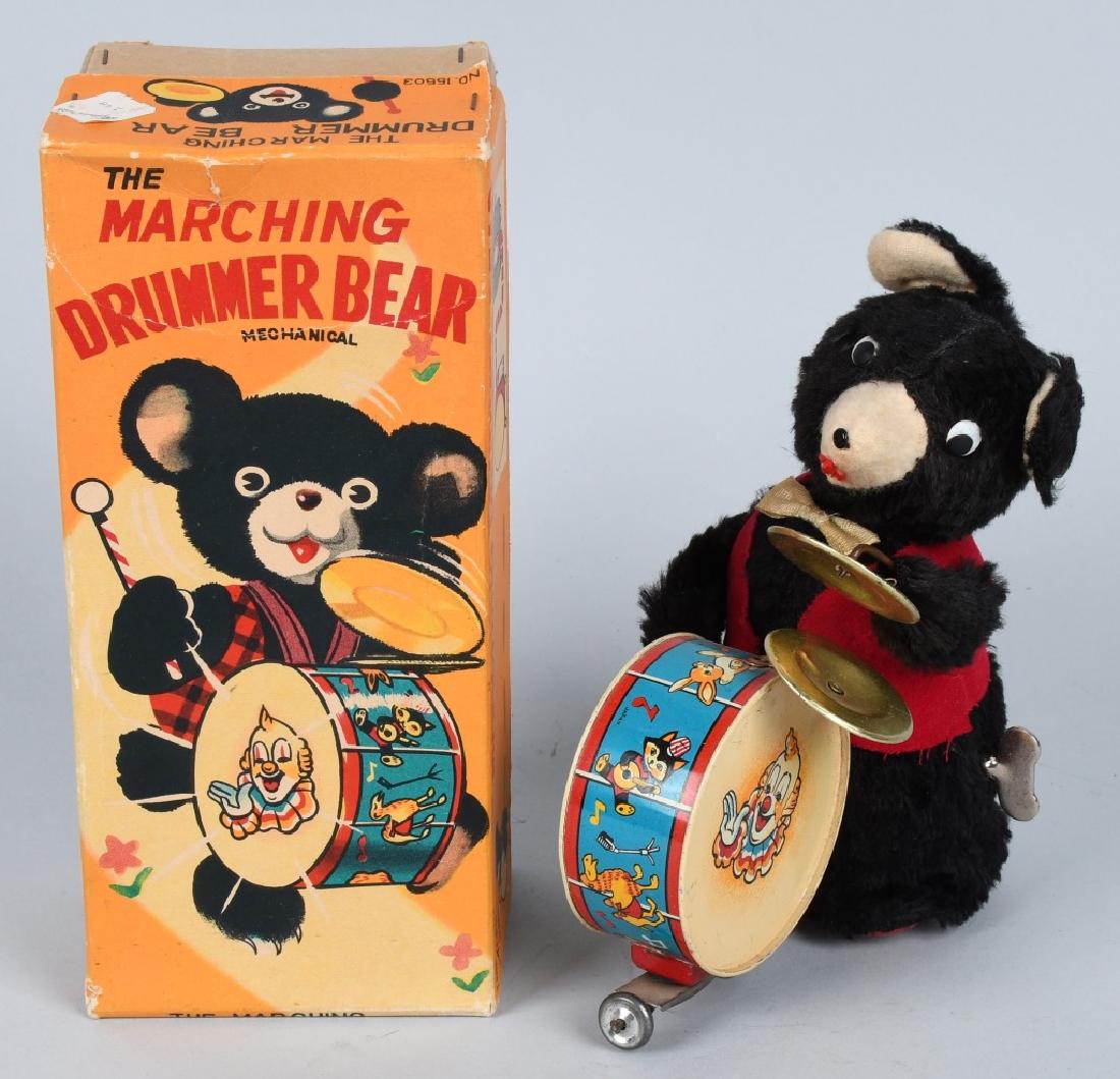 JAPAN Windup MARCHING DRUMMER BEAR w/ BOX (1 of 6)