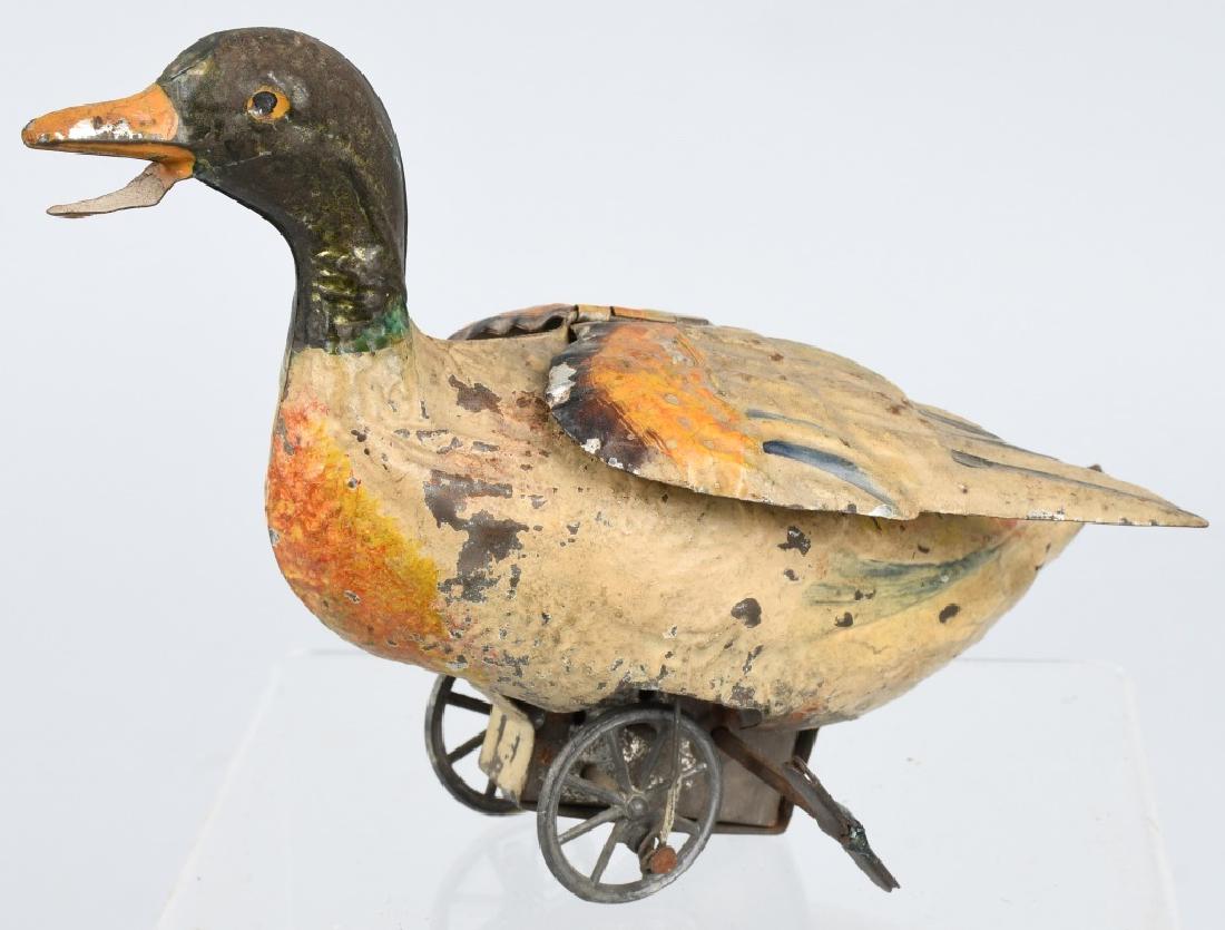 GERMAN Hand Painted Tin Windup DUCK (1 of 6)