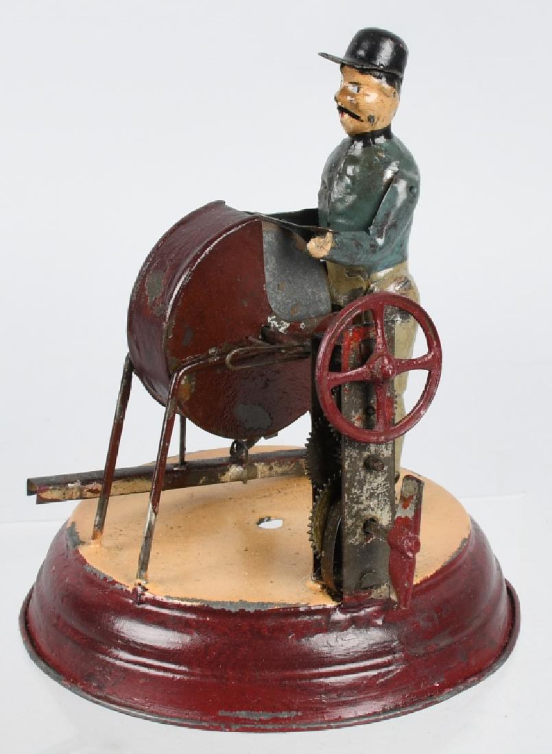 GERMAN Hand Painted Tin MAN AT GRINDING WHEEL (1 of 7)