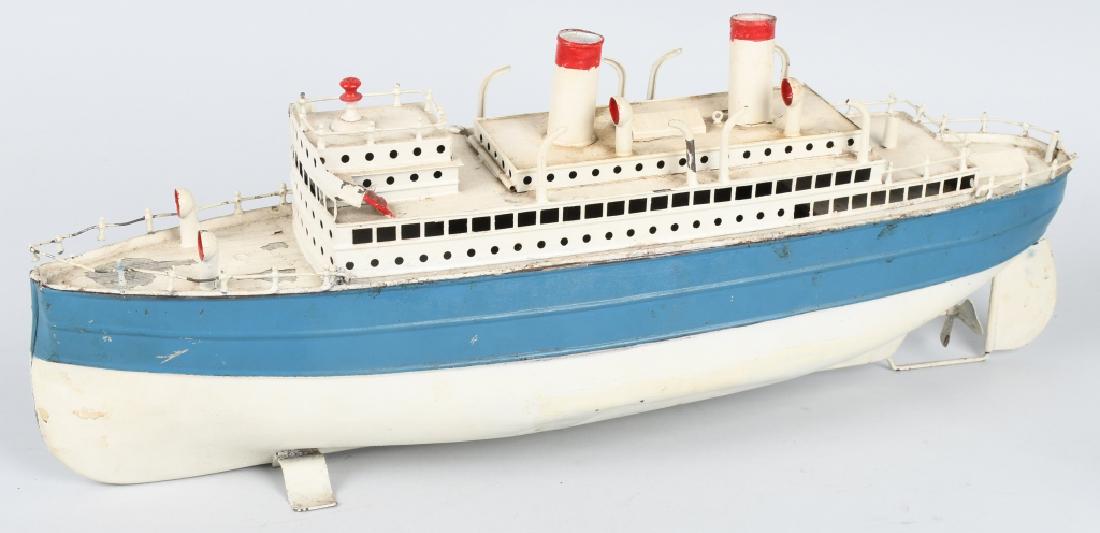 18" FLEISCHMANN Tin Clockwork OCEAN LINER (1 of 8)