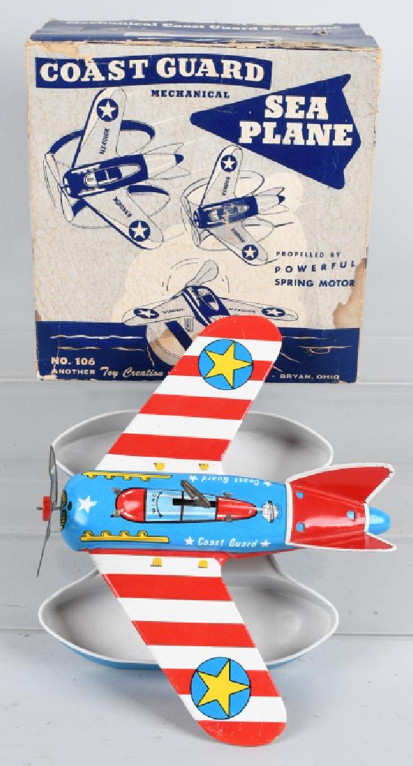 OHIO ART tin windup SEA PLANE. BOXED (1 of 7)