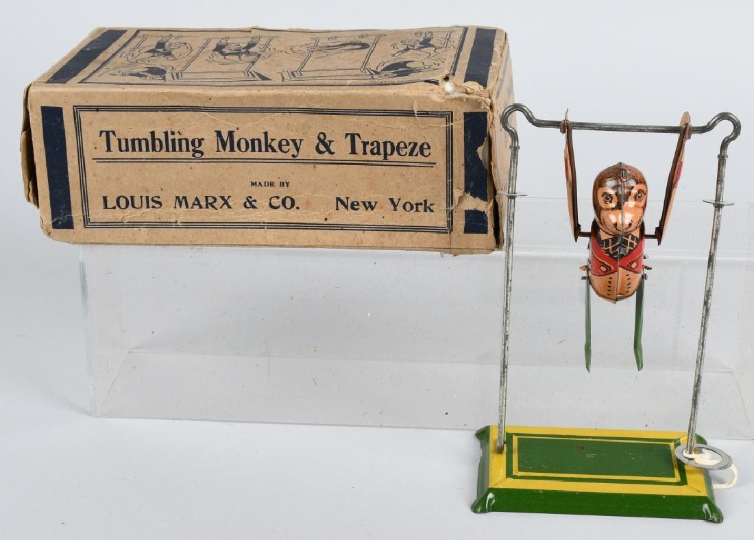 MARX Tin Windup MONKEY TRAPEZE w/ BOX (1 of 7)