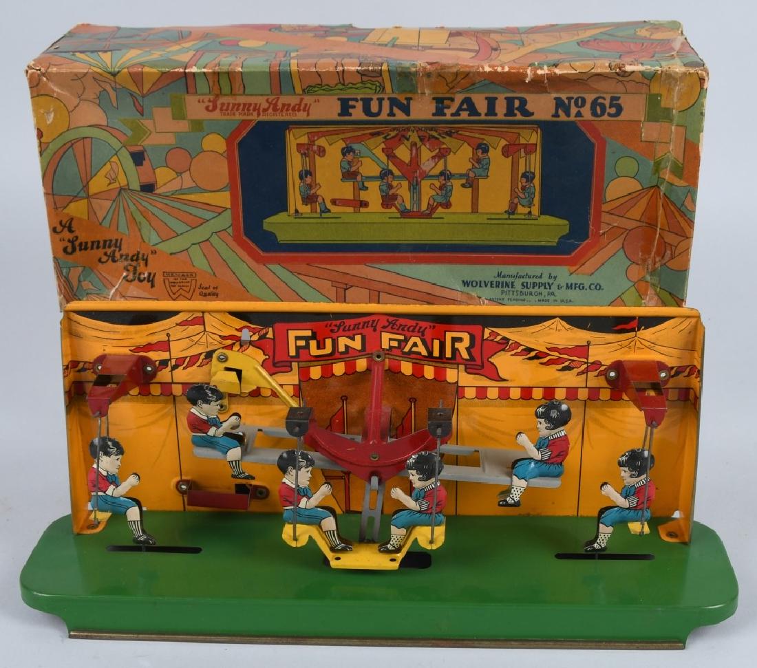 WOLVERINE Tin Windup SUNNY ANDY FUN FAIR w/ BOX (1 of 9)