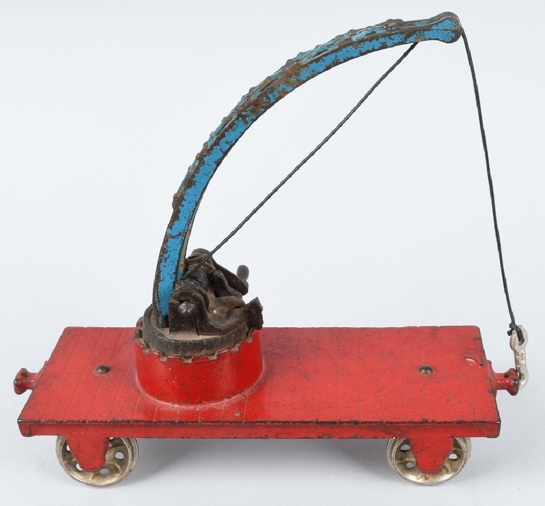 1920's ARCADE CAST IRON DERRICK TRAIN CAR (1 of 4)