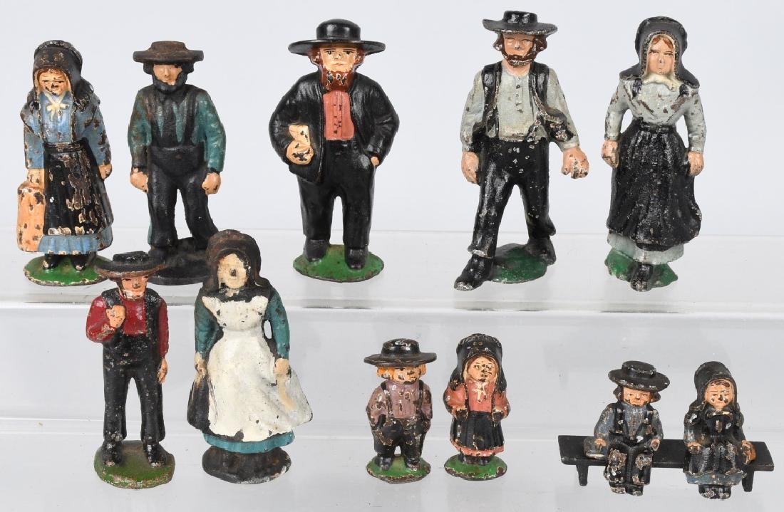 11-HUBLEY CAST IRON AMISH PAPERWEIGHT FIGURES (1 of 5)