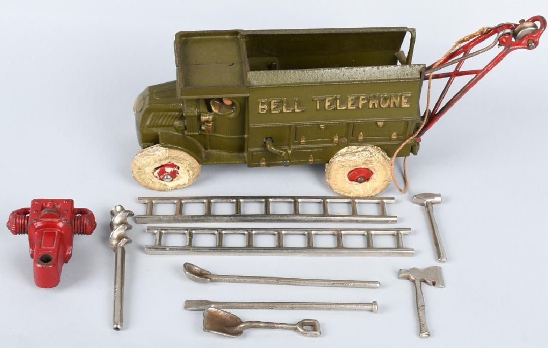 1930'S HUBLEY CAST IRON BELL TELEPHONE TRUCK (1 of 7)
