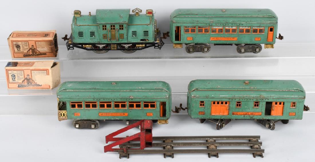 LIONEL STANDARD GA #10 ENGINE & 3 CARS (1 of 8)