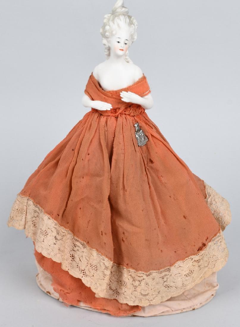 FRENCH BISQUE HALF DOLL, ORIGINAL DRESS (1 of 4)