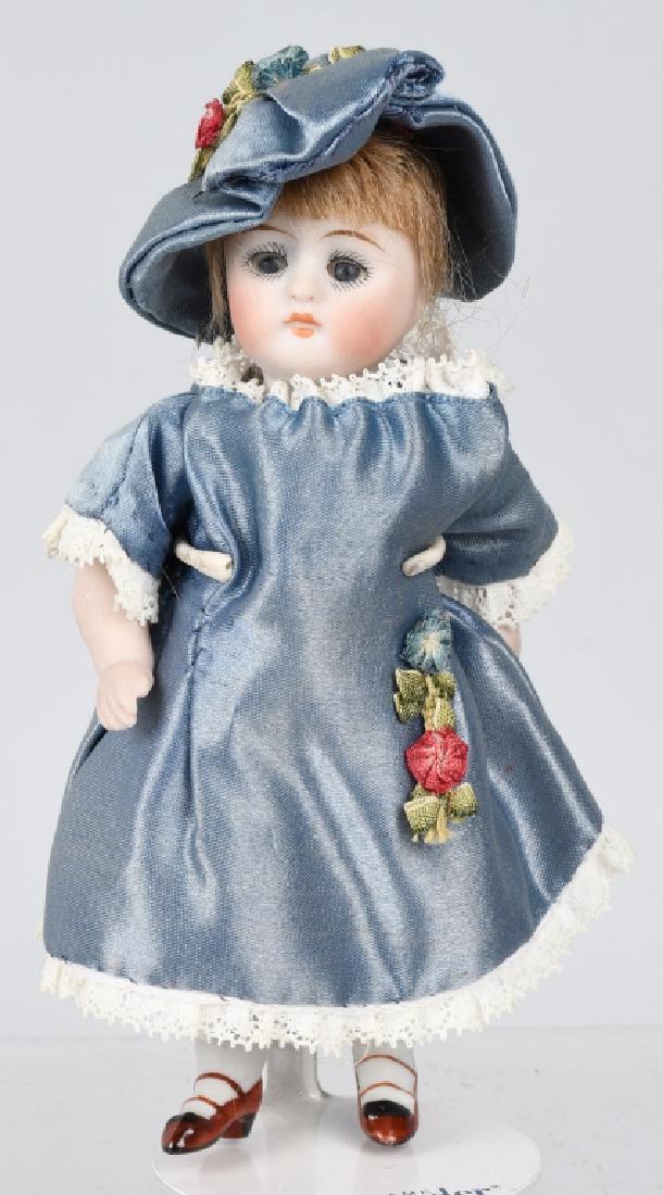 BISQUE MINIATURE DOLL w/ SLEEP EYES (1 of 4)