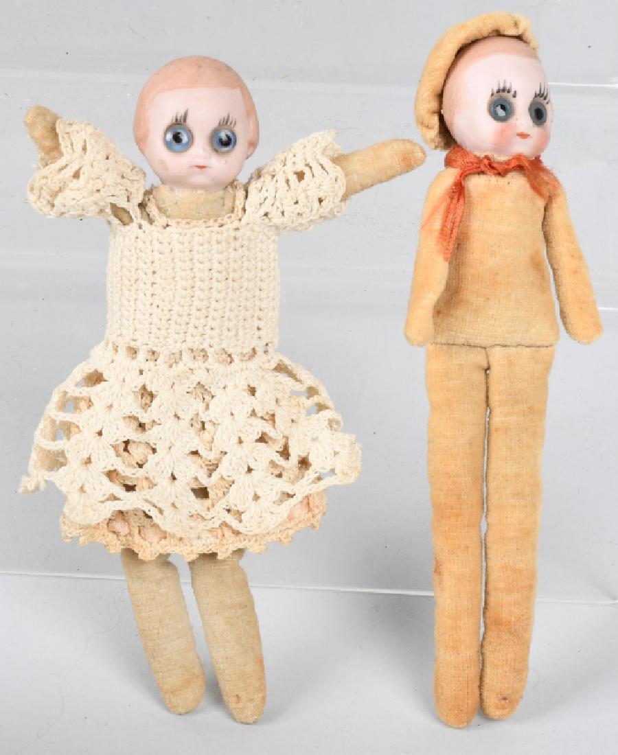 2-GERMAN BISQUE GOOGLY EYE MINIATURE DOLLS (1 of 6)