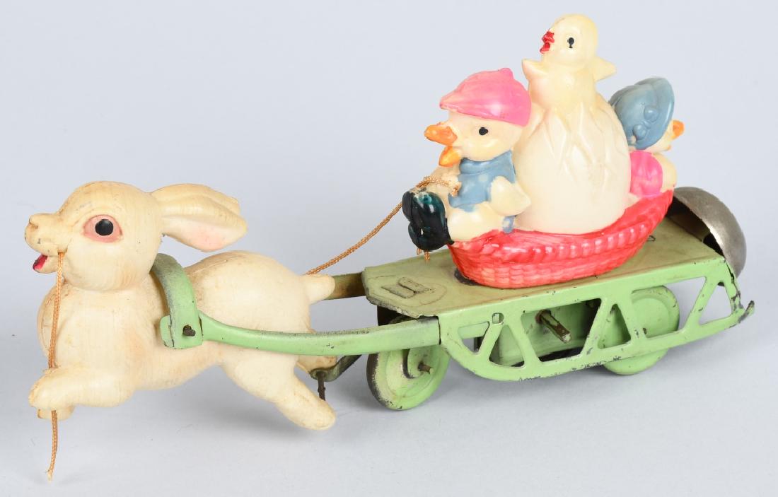 JAPAN TIN & CELLULOID WINDUP EASTER PARADE TOY (1 of 4)