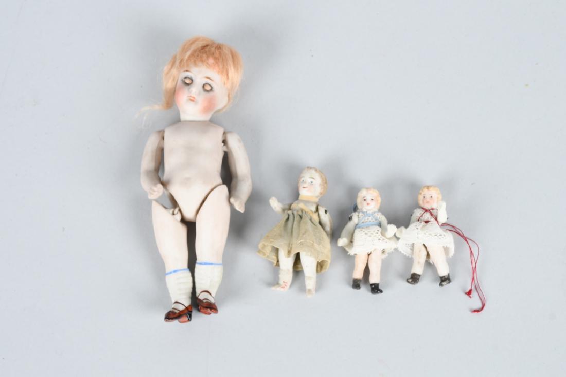 4-GERMAN MINIATURE BISQUE DOLLS (1 of 5)