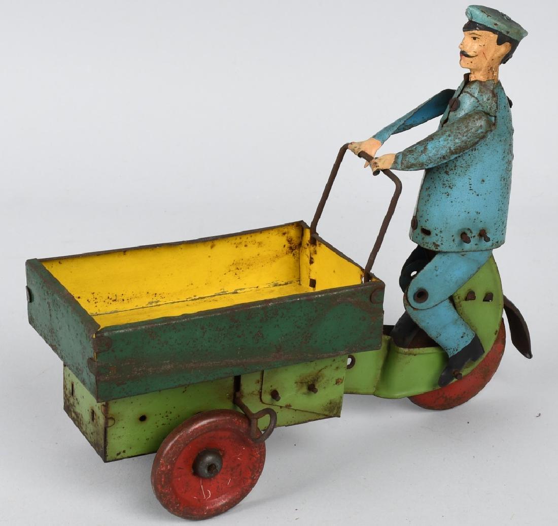 GERMAN Tin Windup PORTER WITH CART (1 of 6)