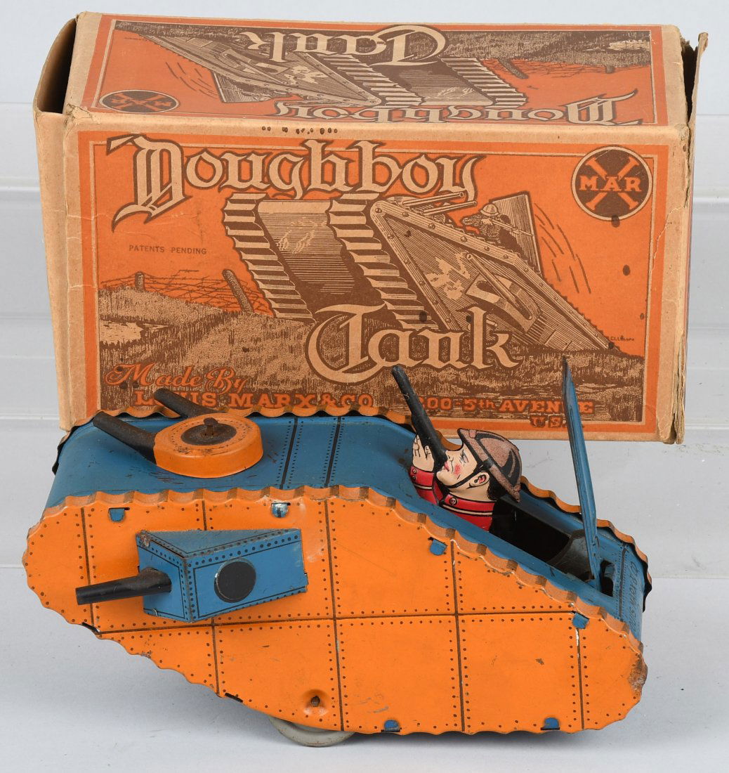 MARX tin windup DOUGHBOY TANK, BOXED (1 of 7)