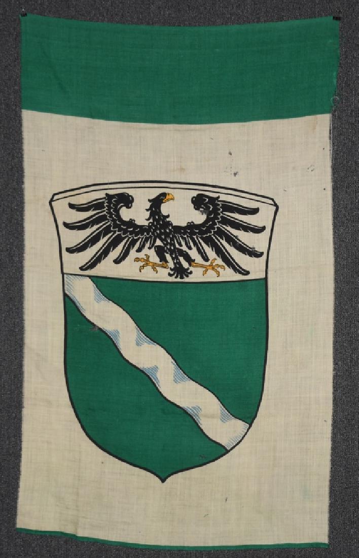 WWI IMPERIAL GERMAN FLAG REMNANT: Imperial German flag remnant from the state of Danzig that measures 30" x 51". Flag features an imperial eagle. very good.