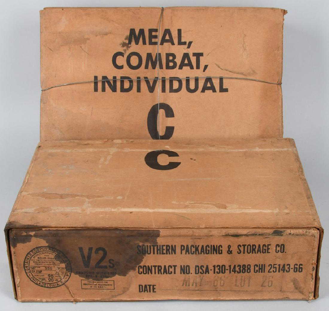 VIETNAM WAR U.S. ARMY 2 CASES OF C RATIONS 1966