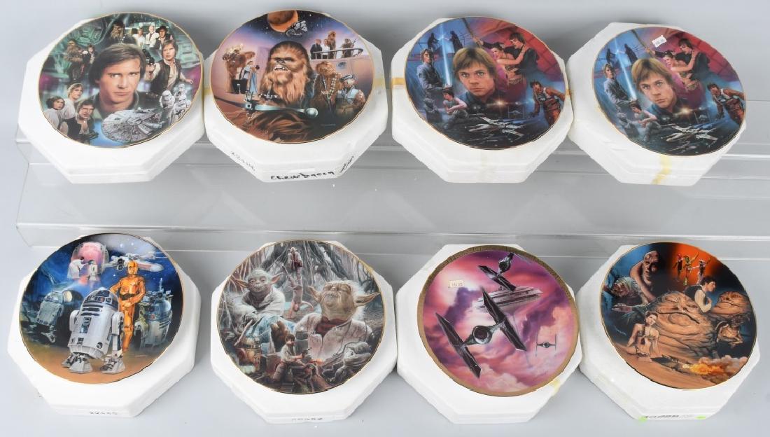 12- HAMILTON STAR WARS COLLECTOR PLATES: Set of 12 Hamilton Collection Star Wars Collector Plates. Ann mint in package with Certificate of Authenticity and Papers. Near Mint