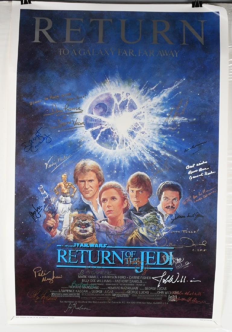 STAR WARS RTOJ CAST AUTOGRAPHED MOVIE POSTER (1 of 20)