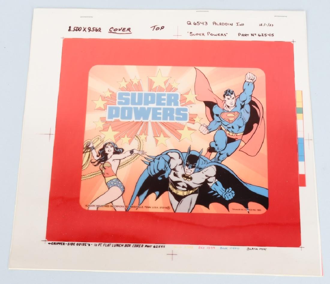1983 ALADDIN SUPER POWERS LUNCH BOX CONCEPT ART (1 of 5)