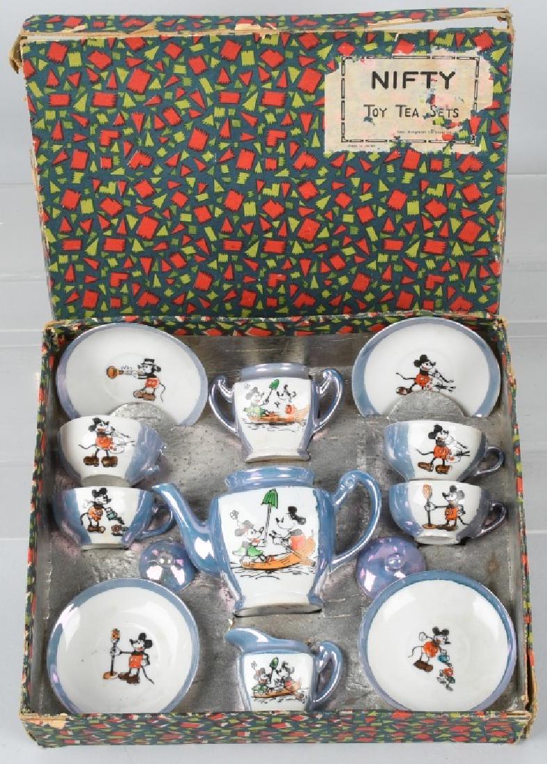 1930s NIFTY MICKEY MOUSE TEA SET w/ BOX (1 of 7)