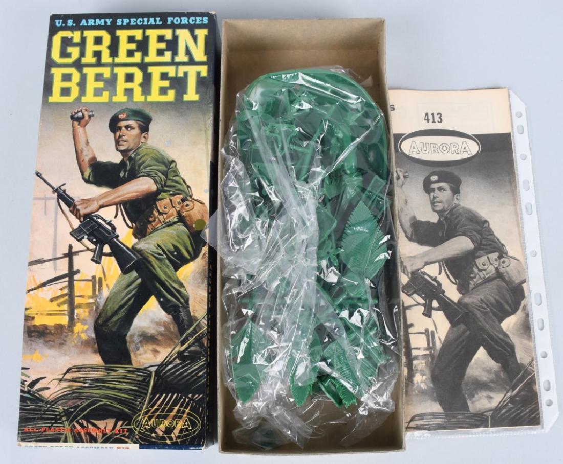 AURORA 1966 US ARMY GREEN BARET KIT w/ BOX (1 of 5)