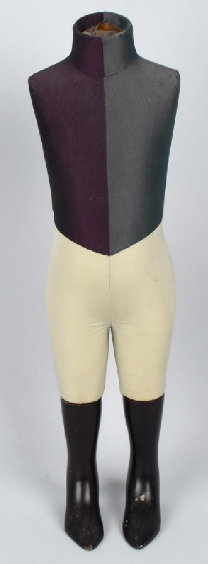 VINTAGE DOLL CLOTHES MAKERS FORM: Very well made, boots remove and have bearing clip to hold them in place. Body is cloth covered. Some loss on boots. 22" Very Good-Excellent