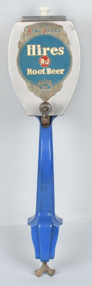 HIRES ROOT BEER SYRUP DISPENSER: Excellent original countertop Hire Rootbeer Dispenser. All original and complete. Very nice colors. Great Hires logo. Still has original top. 22" Excellent