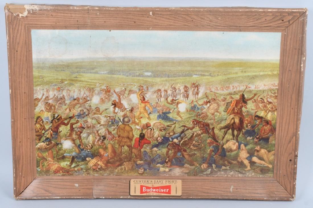 BUDWEISER CUSTER'S LAST STAND ADVERTISING SIGN (1 of 9)