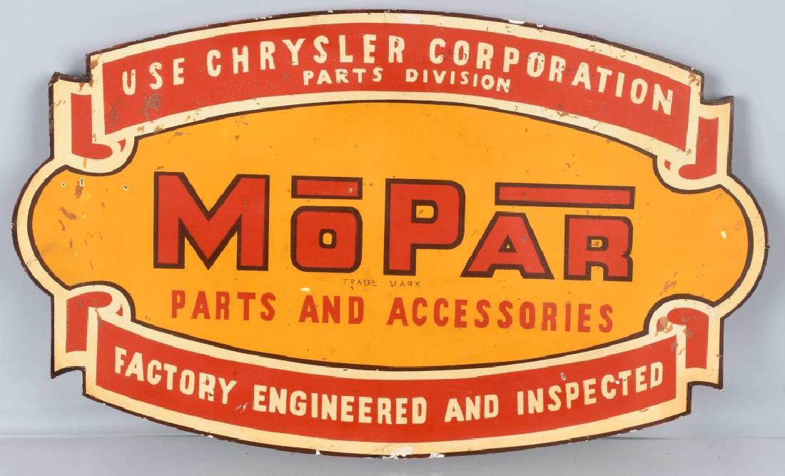 CHRYSLER CORP MOPAR PARTS & ACCESSORY WOOD SIGN (1 of 2)