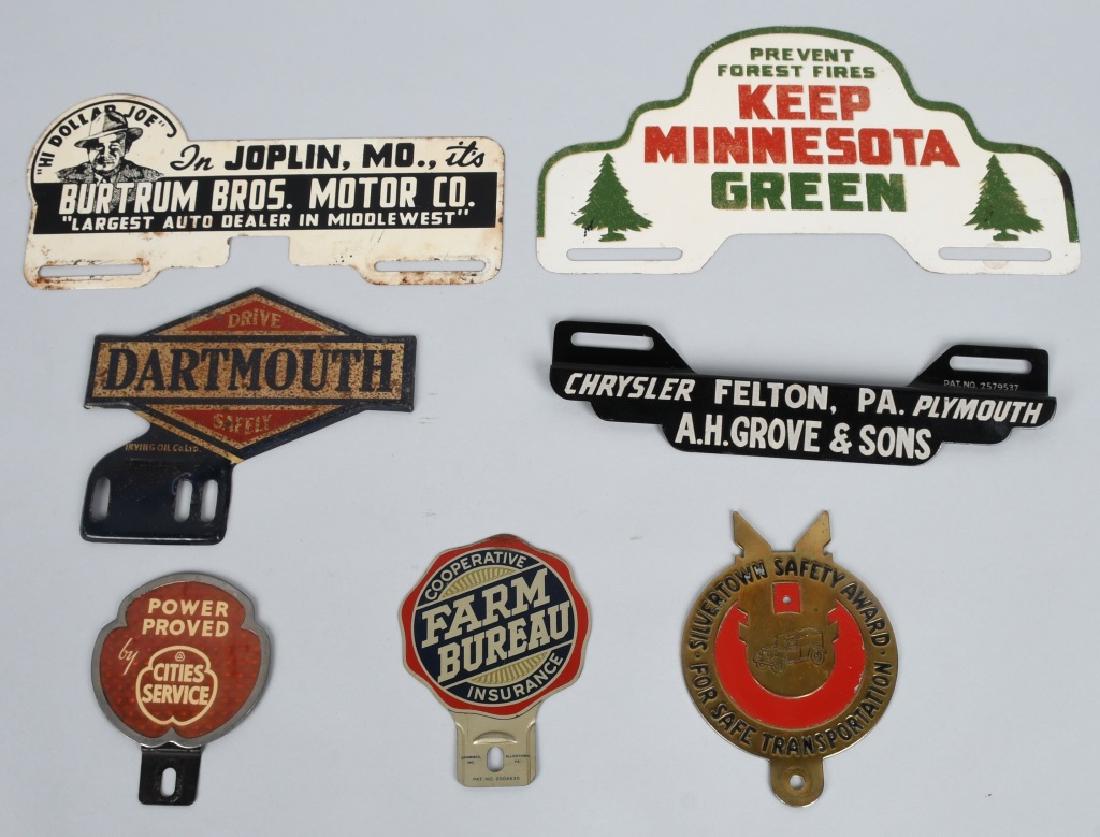 7 VINTAGE LICENSE PLATE TOPPERS (1 of 4)