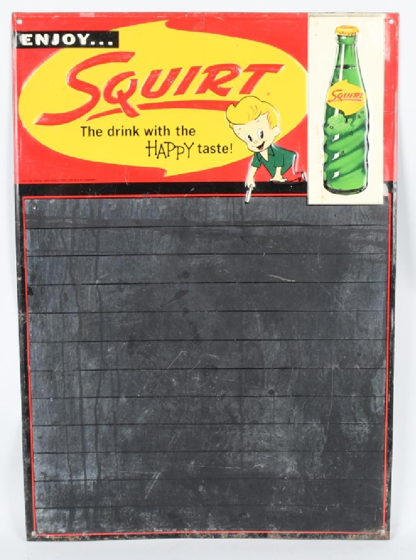 SQUIRT TIN CHALKBOARD EMBOSSED SIGN (1 of 4)