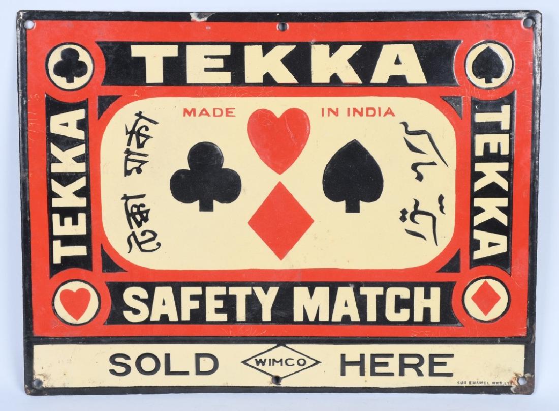TEEKA SAFETY MATCH PORCELAIN SIGN (1 of 3)