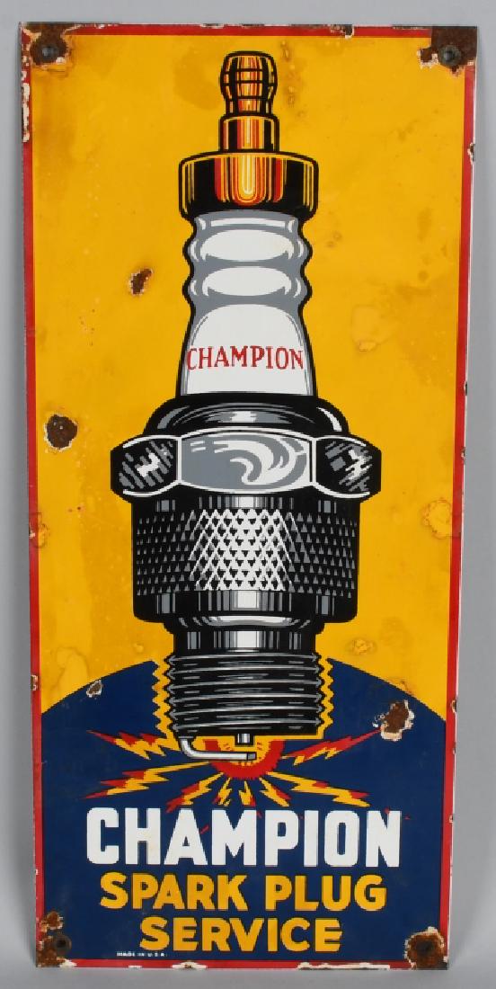 CHAMPION SPARK PLUGS PORCELAIN SIGN Jul 21, 2018 Milestone Auctions in OH