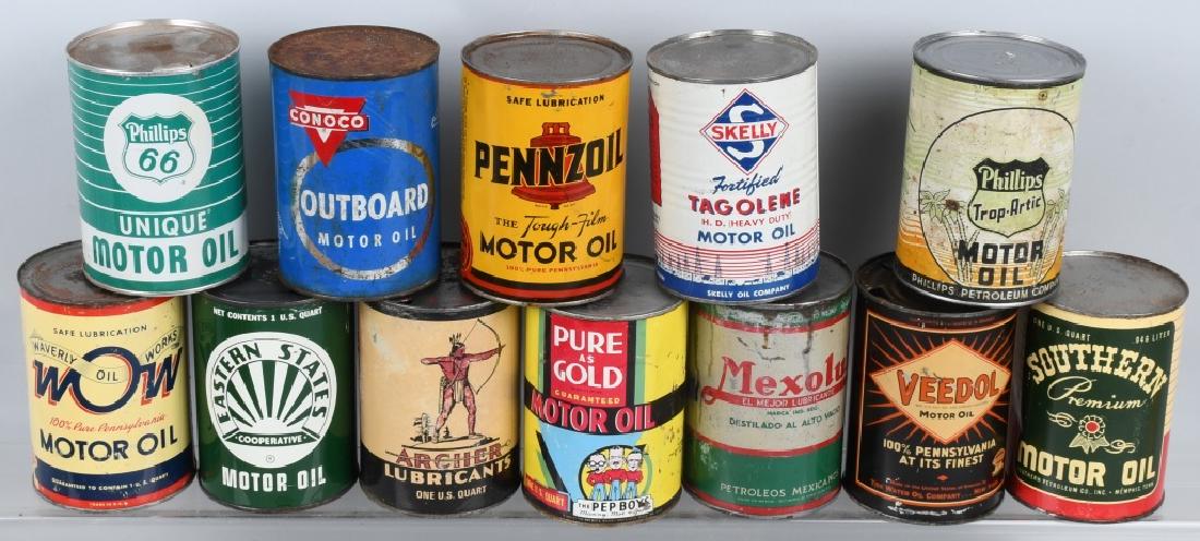 12- 1 QUART AUTOMOTIVE OIL CANS (1 of 5)