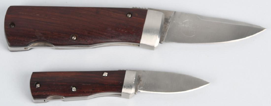 2 BENCHMARK ROLLER KNIVES: Both like new Benchmark Roller Knives with 2" and 3" blades