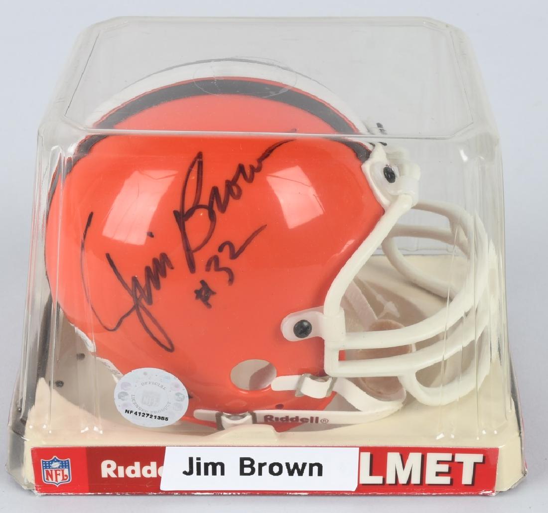 Jim Brown signed mini-helmet, JSA certified (1 of 4)