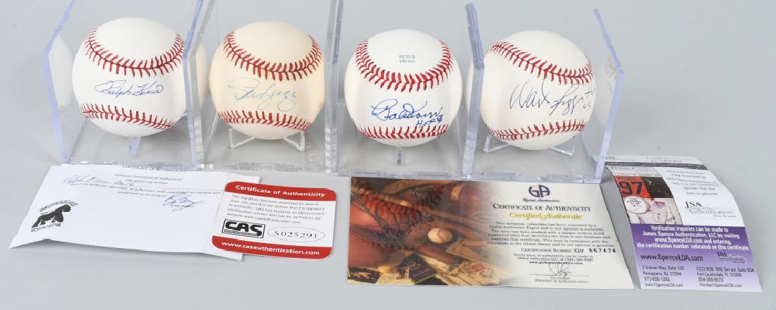A group of 4 MLB signed baseballs Hall-of-Famers (1 of 6)