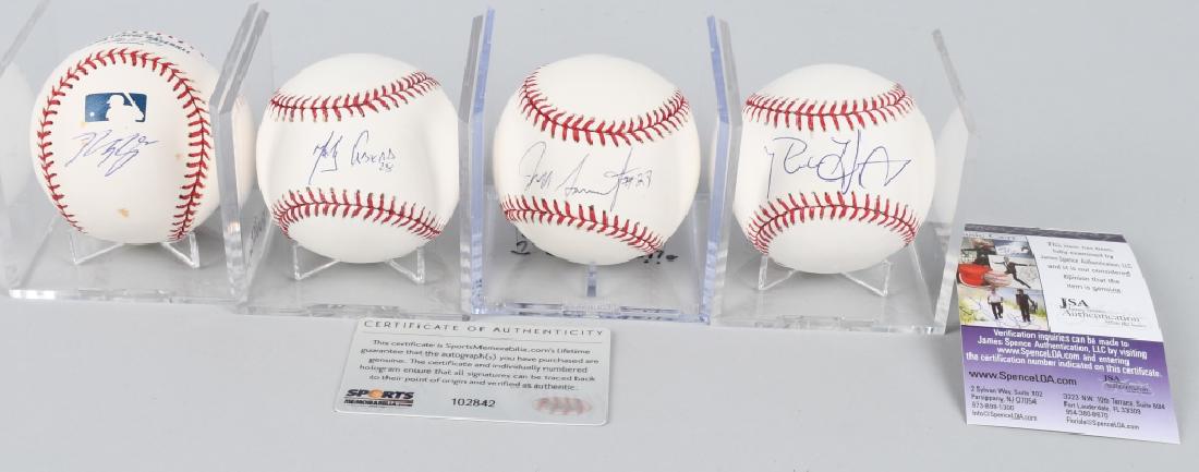 Group of 4 MLB signed baseballs (1 of 6)