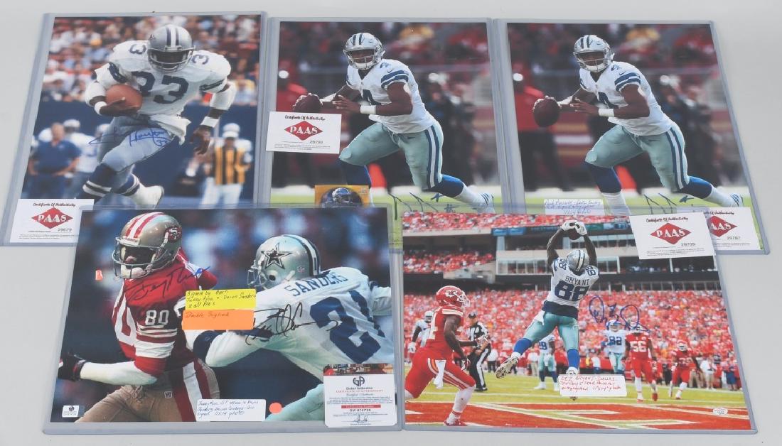 5- FOOTBALL SIGNED 11X14 ACTION PHOTOS (1 of 6)