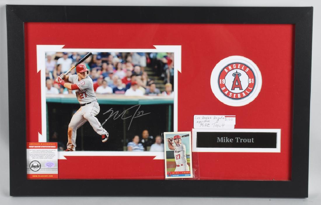 MIKE TROUT SIGNED FRAMED PHOTO (1 of 4)