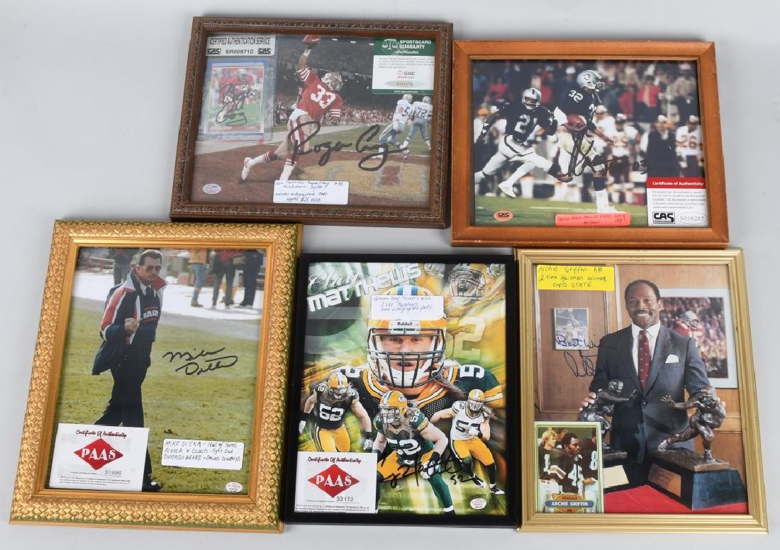 5- FOOTBALL SIGNED ACTION PHOTOS (1 of 12)