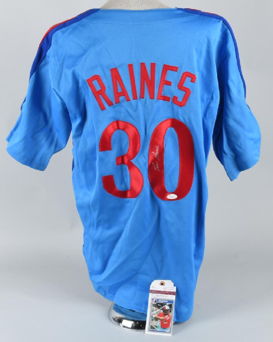 TIM RAINES SIGNED EXPOS JERSEY w/ CERT (1 of 6)