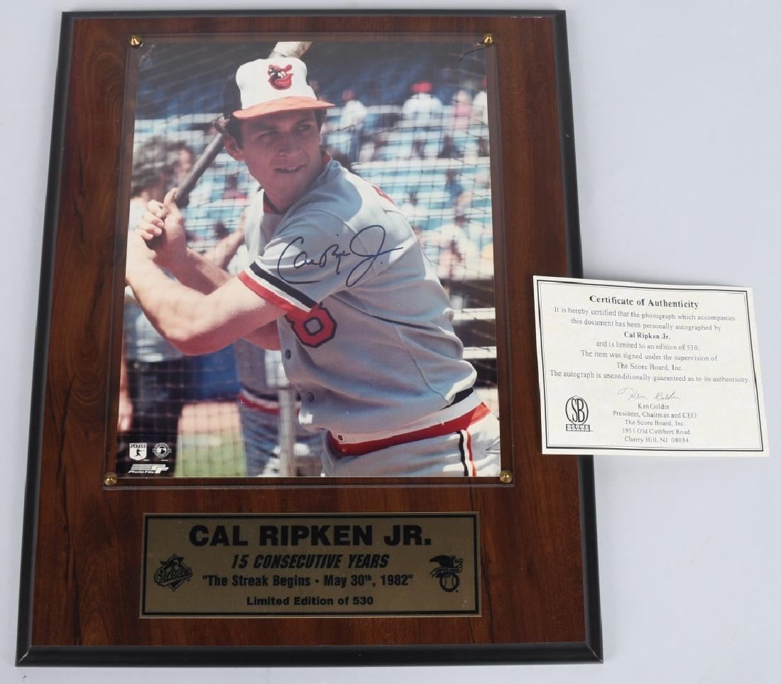 CAL RIPKIN SIGNED 15 YEAR PHOTO PLAQUE (1 of 4)