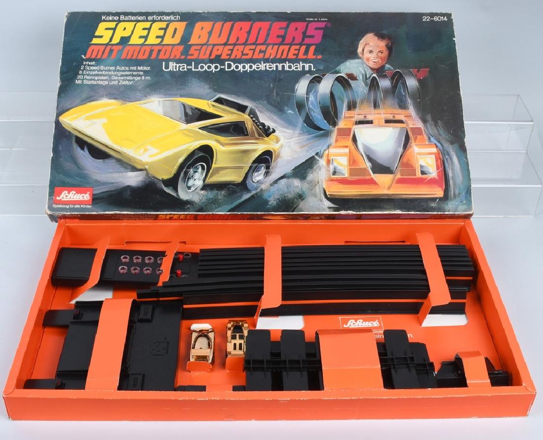 SCHUCO SPEED BURNERS, SLOT CAR RACE SET, BOXED (1 of 5)
