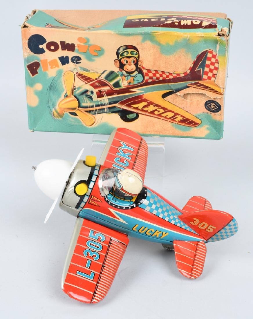JAPAN TIN friction COMIC PLANE, BOXED (1 of 7)
